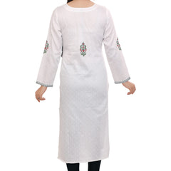 White Green Block Print Kurta