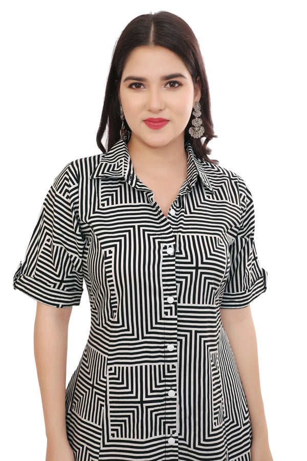 Square Striped Dress