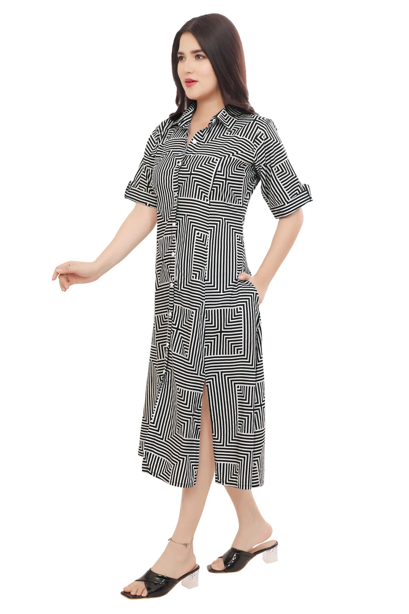 Square Striped Dress