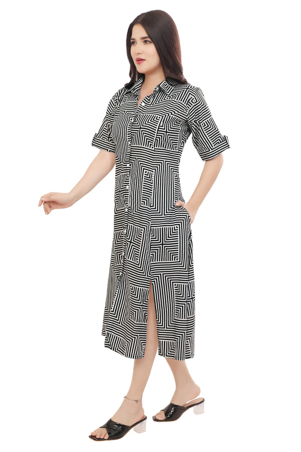 Square Striped Dress