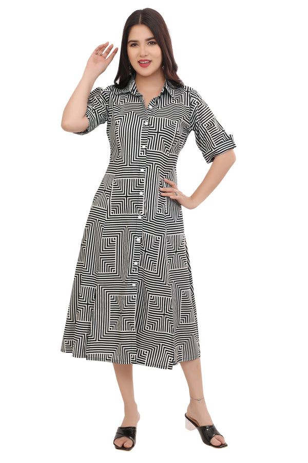 Square Striped Dress