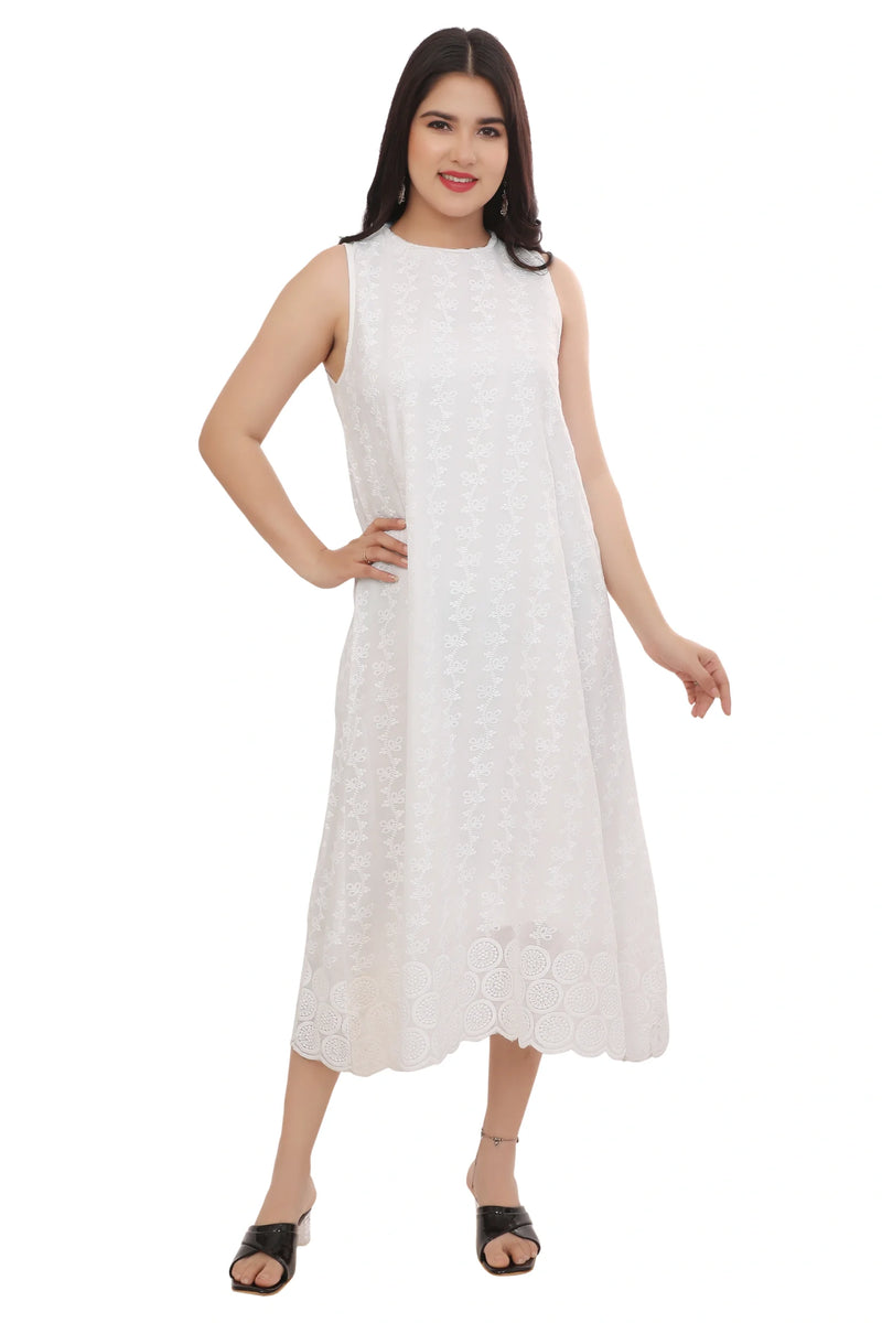 Angel White A Line Dress