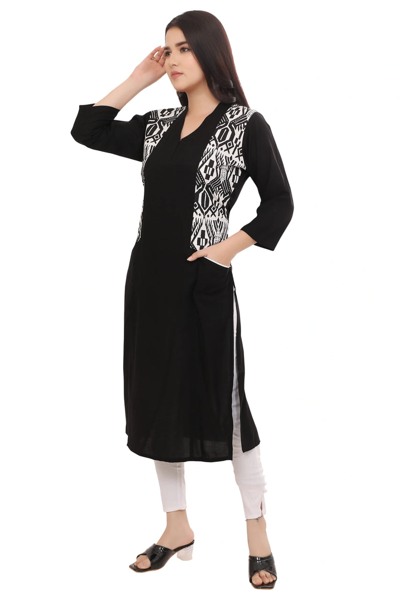 Black Jacket Style Kurta