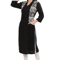 Black Jacket Style Kurta