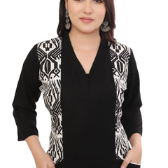 Black Jacket Style Kurta