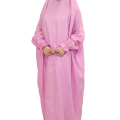 Plain Pink Straight Fit Full Length Namaz Dress