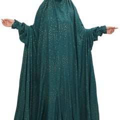 Green Sitara Flare Full Length Namaz Dress