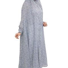 Floral Printed Flare Knee Length Namaz Dress