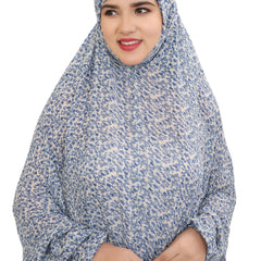 Floral Printed Flare Knee Length Namaz Dress