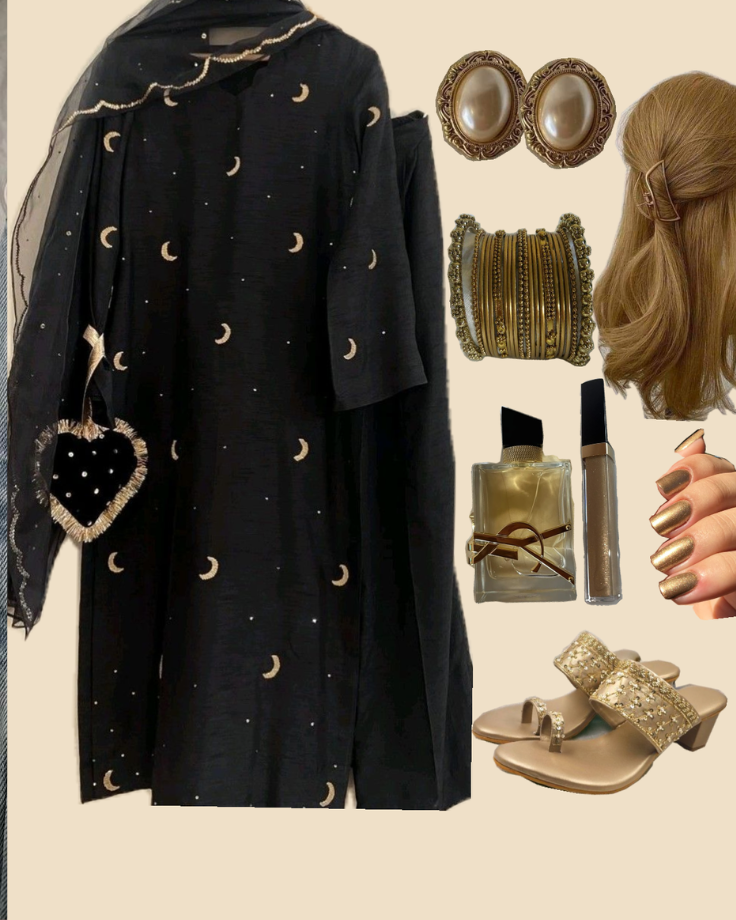 what to wear with black kurta