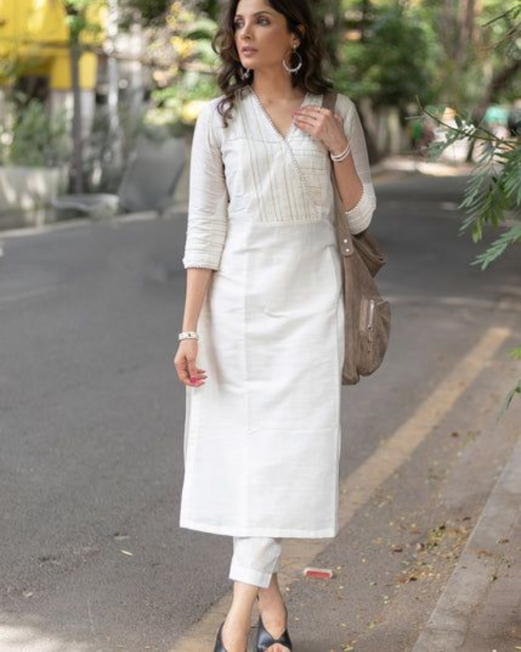 how to look slim in kurti