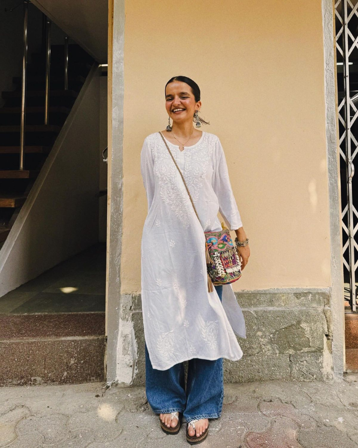 long kurtis to wear with jeans